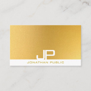 Creative Monogram Elegant Modern Gold Template Business Card