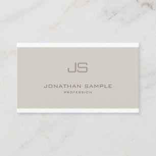 Creative Monogram Smooth Professional Plain Luxury Business Card