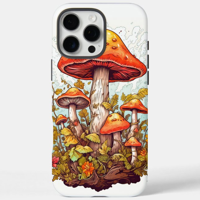 Creative Mushroom Forest Illustration Case-Mate iPhone Case (Back)