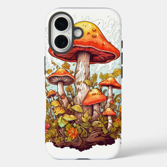 Creative Mushroom Forest Illustration Case-Mate iPhone Case (Back)