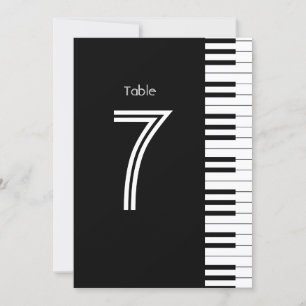 Creative Musicians Piano Key Table Number Card