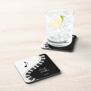 Creative Musicians Piano Keys Wedding Coaster