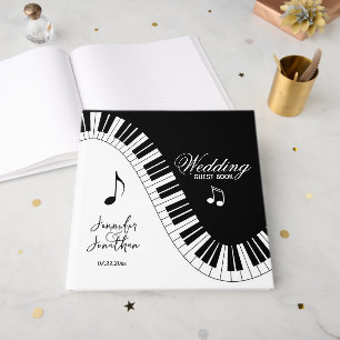 Creative Musicians Piano Keys Wedding Guest Book
