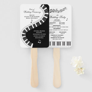 Creative Musicians Piano Keys Wedding Hand Fan