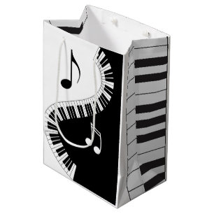 Creative Musicians Piano Keys Wedding Medium Gift Bag