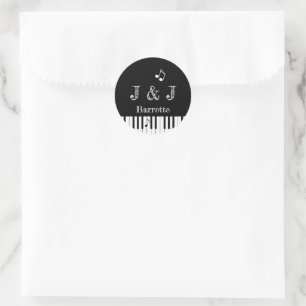 Creative Musicians Piano Keys Wedding Stickers