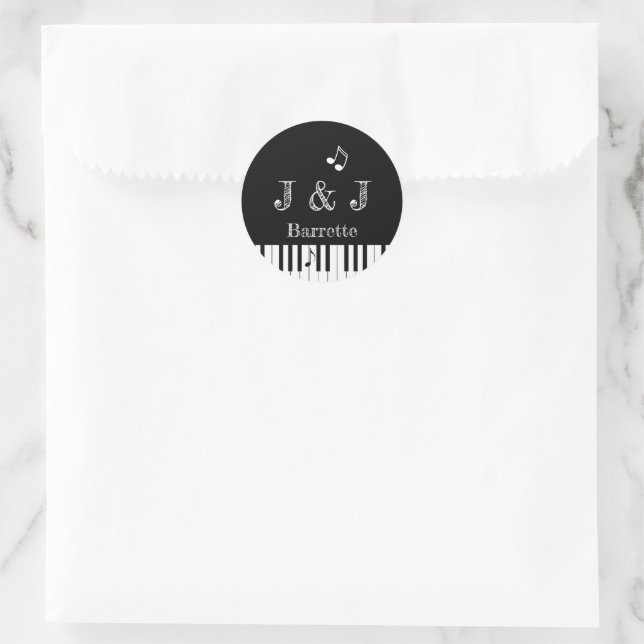Creative Musicians Piano Keys Wedding Stickers (Bag)