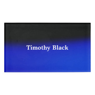 Creative Night Blue Elegant Plain Modern Style Name Tag