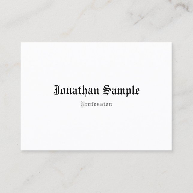 Creative Nostalgic Classic Look Old English Text Business Card (Front)