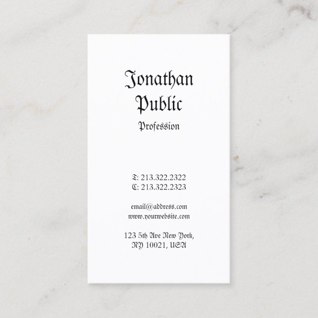 Creative Nostalgic Classic Vintage Professional Business Card (Front)