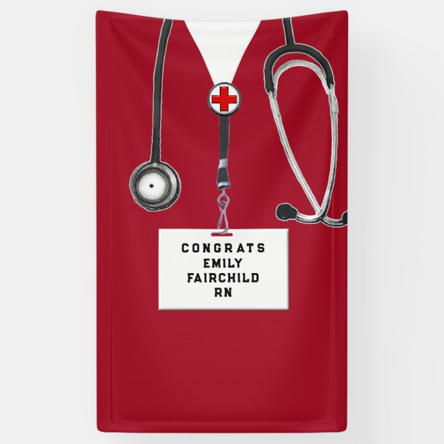 Creative Nurse Graduation Banner (Vertical)