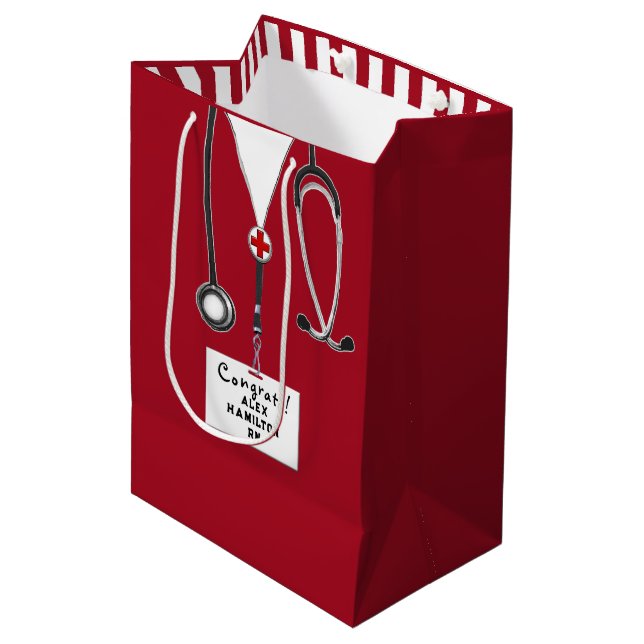 Creative Nurse Graduation Medium Gift Bag (Front Angled)