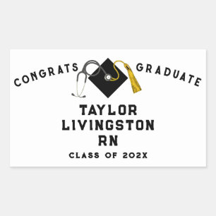 Creative Nurse Graduation Rectangular Sticker