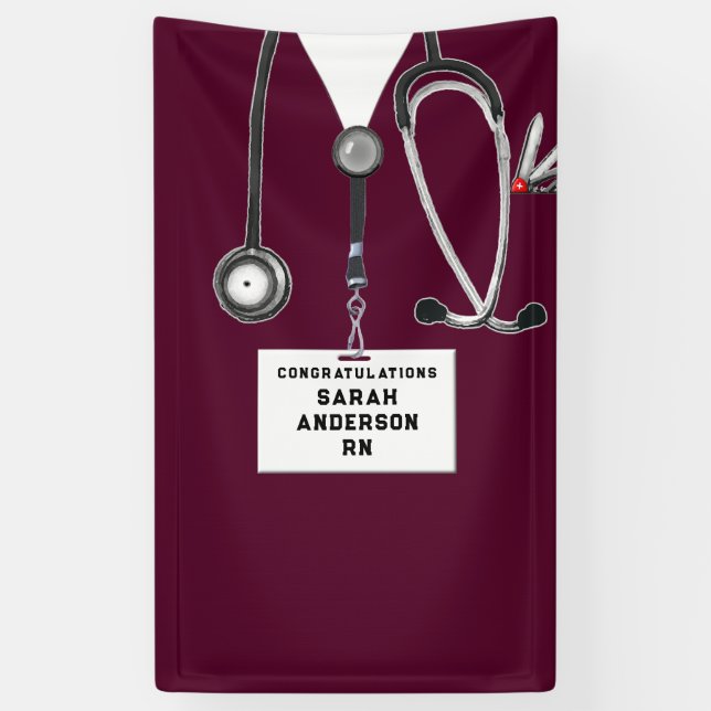 Creative Nursing School Graduation Banner (Vertical)