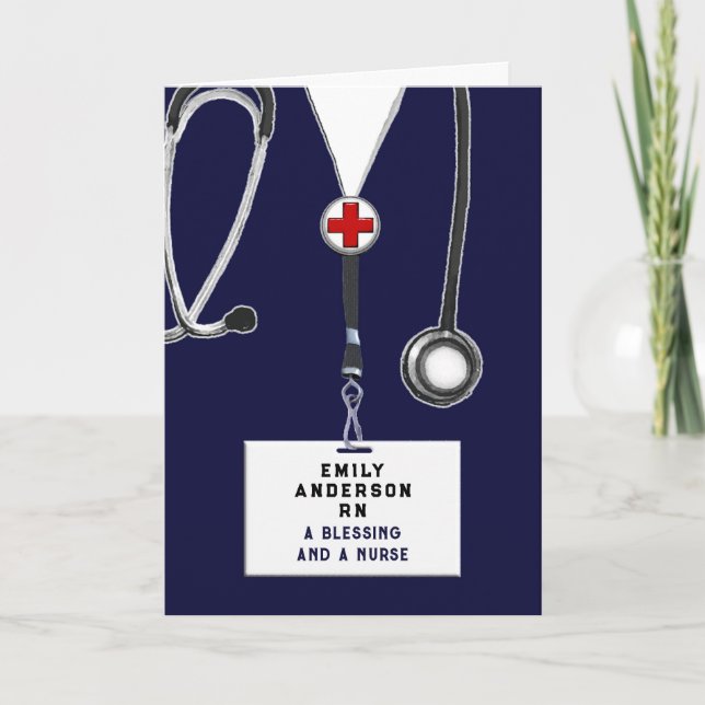 Creative Nursing School Graduation Card (Front)