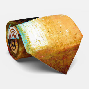 Creative Original Brown Abstract Art Modern Tie