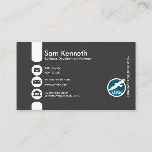 Creative Oversize Buttons Business Development Mgr Business Card