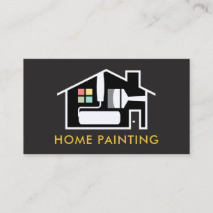 Creative Paint Brush Home Frame Business Card