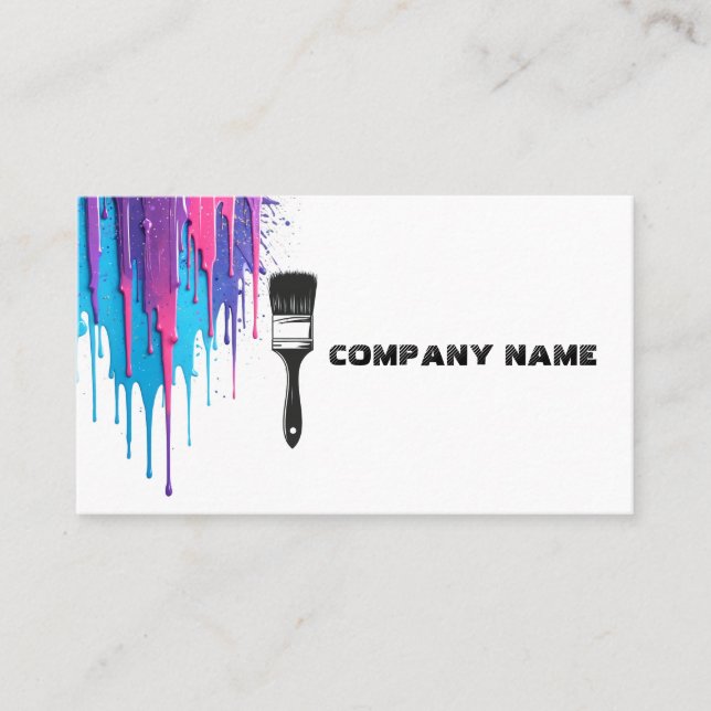 Creative Painter Business Card Design (Front)