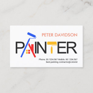 Creative PAINTER Signage Brush Business Card