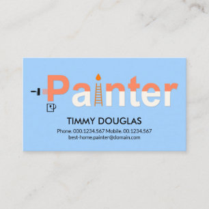Creative Painter Tools Signage Painting Contractor Business Card