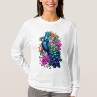 creative peacock design for women T-Shirt
