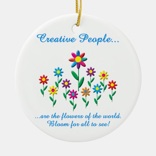 Creative People Ceramic Tree Decoration (Front)