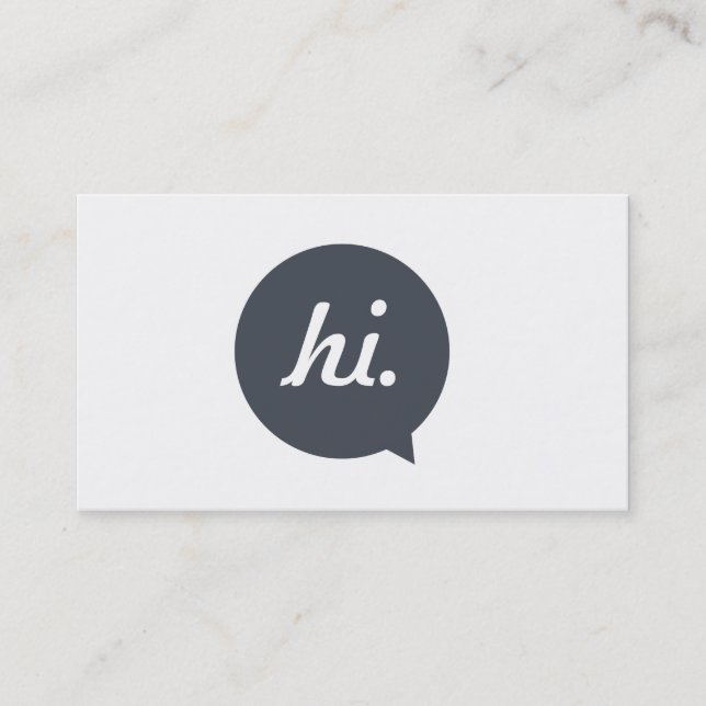 Creative personal business card (Front)