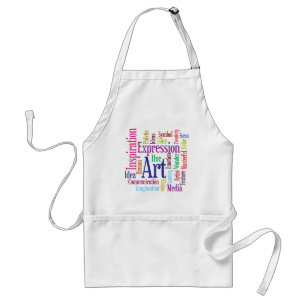 Creative Person's Art and Inspiration Word Cloud Standard Apron