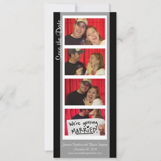 Creative Photo Booth Save the Date-Horizontal Imgs Date (Front)
