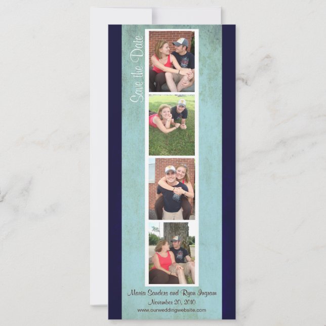 Creative Photo Booth Save the Date (Sky Blue) (Front)
