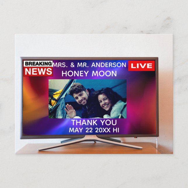 Creative photo thank you postcard (Front)