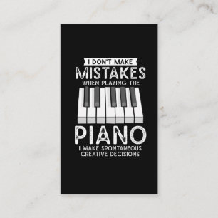 Creative Pianist Witty Piano Musician Music Lover Business Card