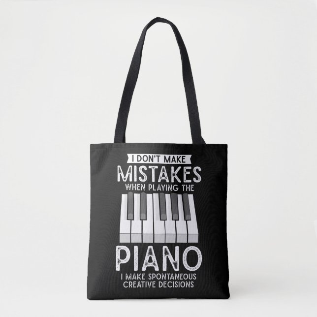 Creative Pianist Witty Piano Musician Music Lover Tote Bag (Front)
