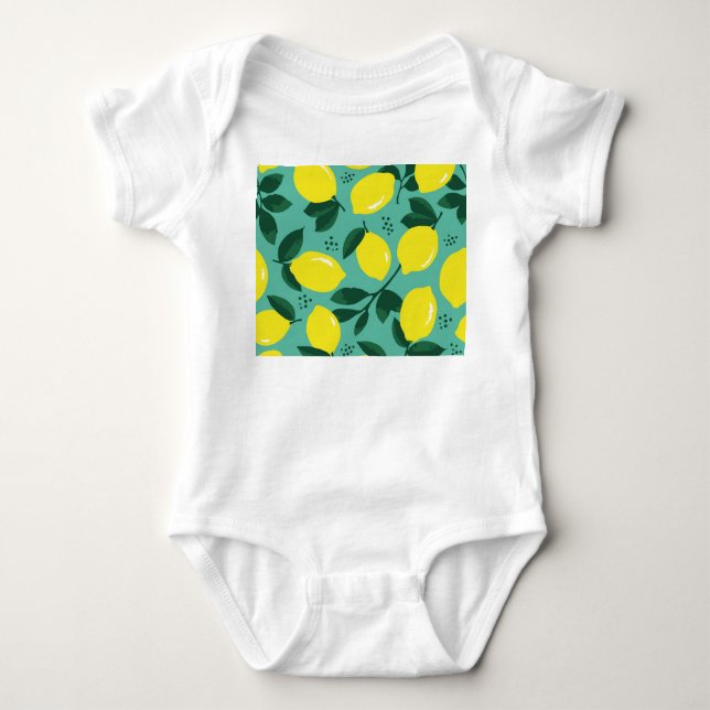 Creative pink-blue paint texture, abstract. baby bodysuit (Front)