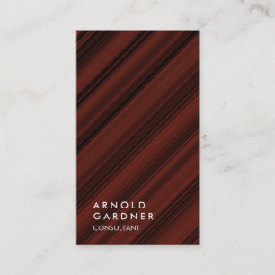 Creative Plain Reddish Brown Trendy Consultant Business Card
