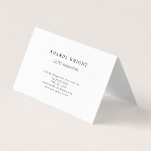 Creative Plain Simple White Attractive Stylish Business Card
