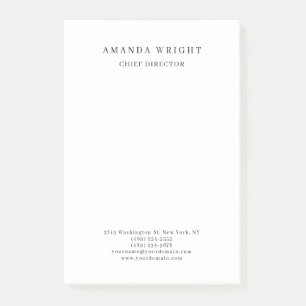 Creative Plain Simple White Attractive Stylish Post-it Notes
