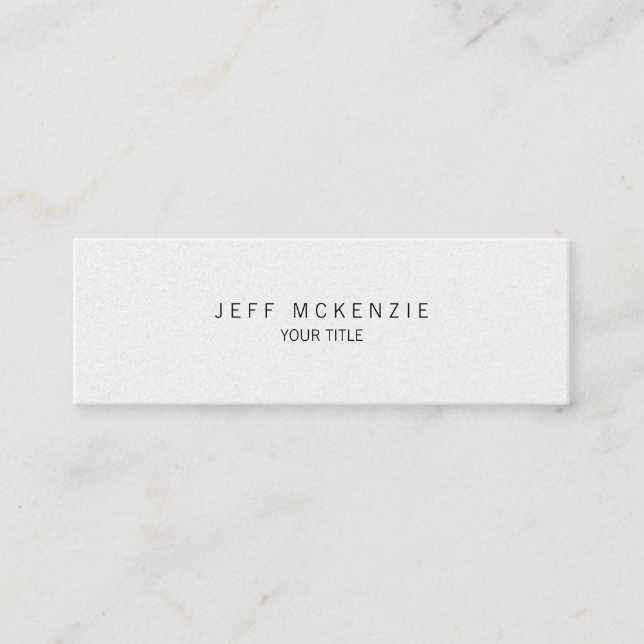 Creative Plain Slim Professional Unique Mini Business Card (Front)