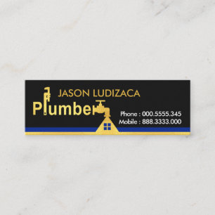 Creative Plumber Flowing Water Mini Business Card