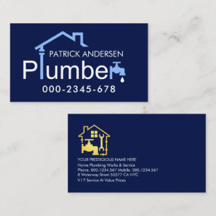 Creative Plumber Home Piping Business Card
