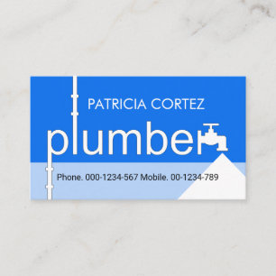 Creative Plumber Pipe System Plumbing Works Business Card