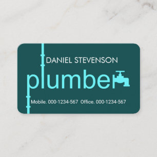 Creative Plumber Pipeline Plumbing Works Business Card
