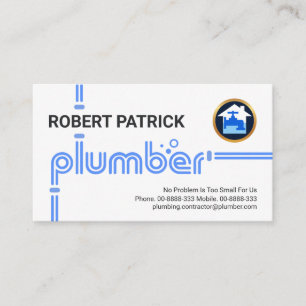 Creative Plumber Pipes Leaking Business Card