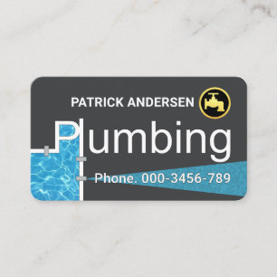 Creative Plumbing Pipes Leaking Faucet Business Card