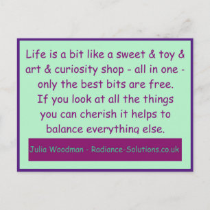 Creative Postcard 11 Cherish the Free Most / Shop