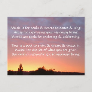 Creative Postcard 1g - Art & Motivational Wording
