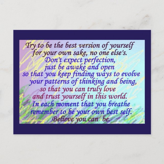 Creative Postcard 6 - Best version of Yourself (Front)