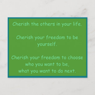 Creative Postcard 9 Some things to Cherish / Green