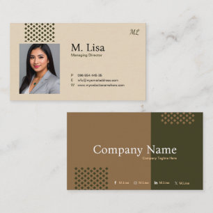 Creative, Premium, With Photo, Headshot, Photo Business Card